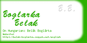 boglarka belak business card