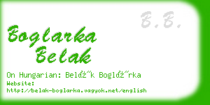 boglarka belak business card